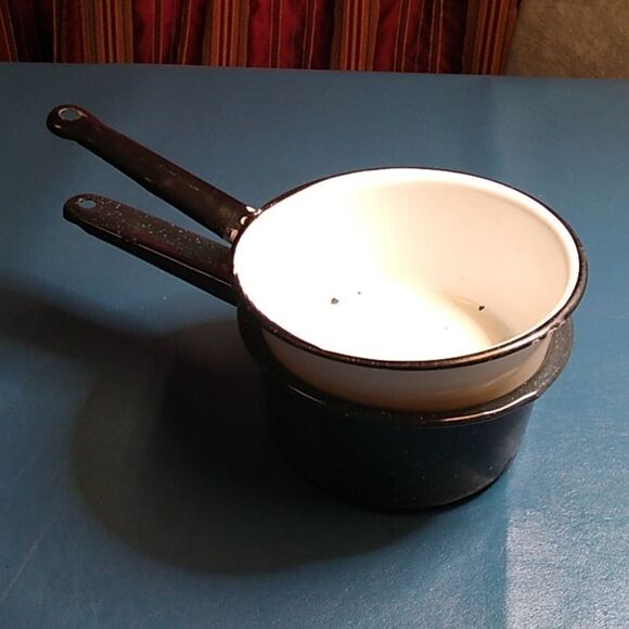 Enamel Saucepan Set - Black and White - Picture 11 of 11
